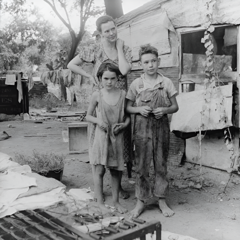 A family during the great depression.
